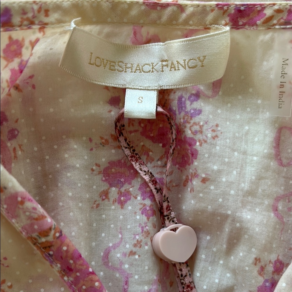 LoveShackFancy -Firefly floral pink/cream/lavender -NWT - Picture 4 of 10